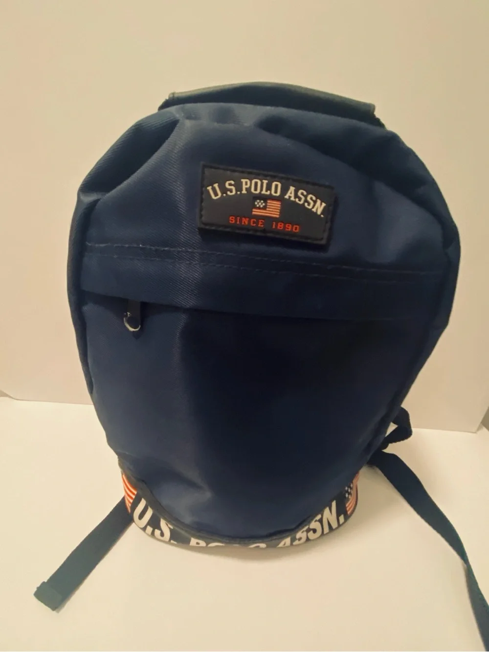 U.S. Polo Assn. Dark Blue Backpack with Logo Trim Size 12”